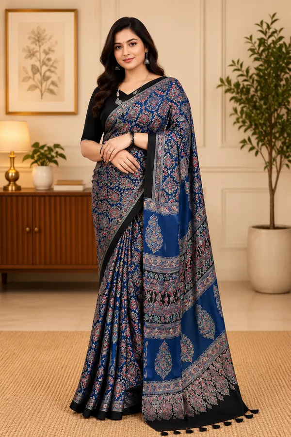 Blue_Ajrakh__Silk_Saree