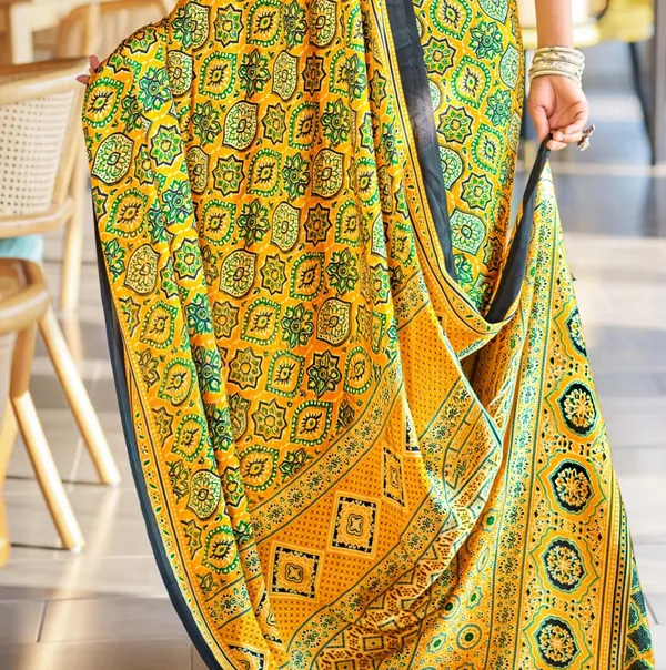 Brilliant_Yellow_Ajrakh_Printed_Soft_Modal_Silk_Natural_Print_Saree