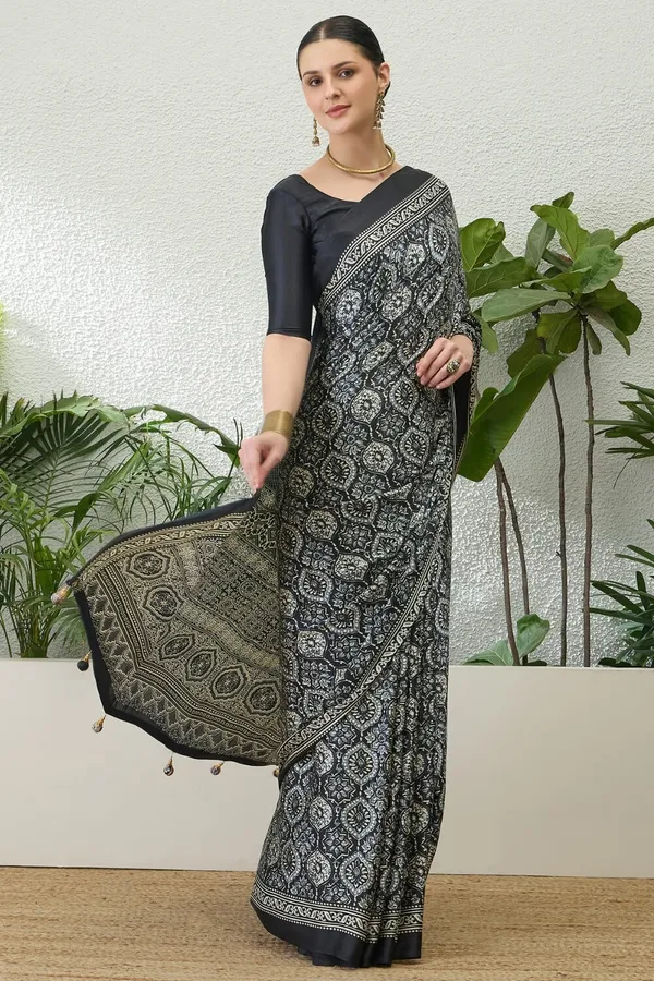 Black_Ajrakh_Printed_Soft_Modal_Silk_Natural_Print_Saree
