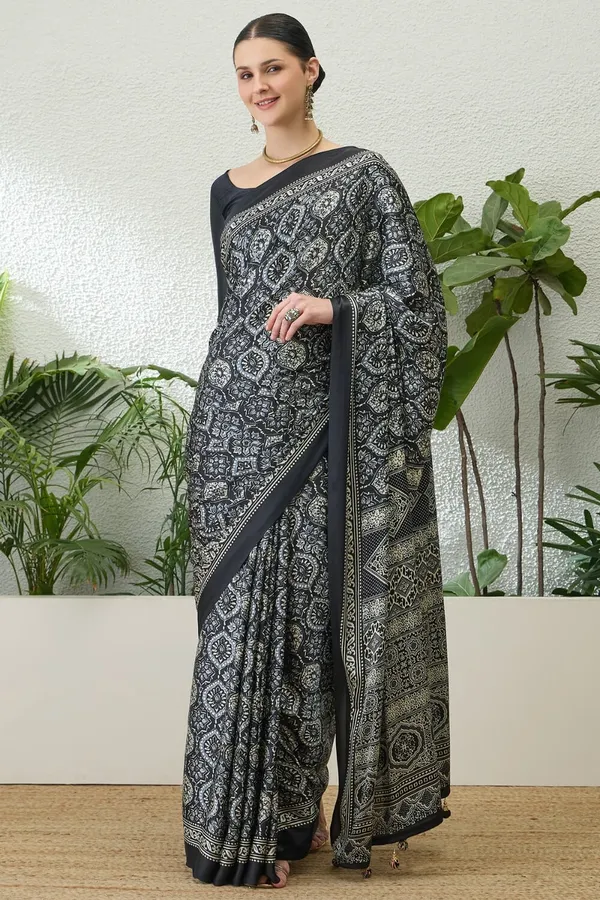 Black_Ajrakh_Printed_Soft_Modal_Silk_Natural_Print_Saree