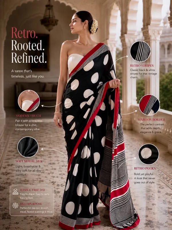 AJRAKH_MODAL_SILK_PREMUIM_SAREE_WITH_BLOUSE_PIECE