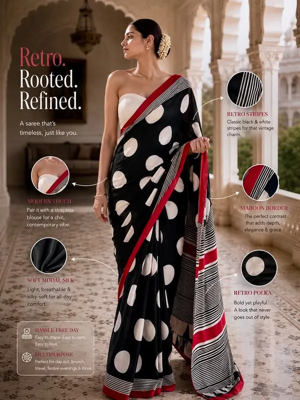 AJRAKH_MODAL_SILK_PREMUIM_SAREE_WITH_BLOUSE_PIECE