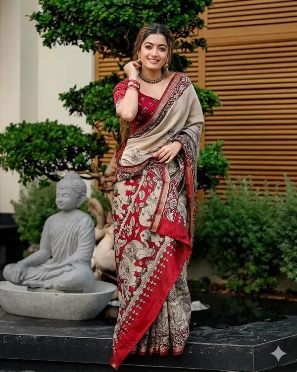 Pure_White_Corn_Silk_Saree_With_Unstitched_Blouse_Piece