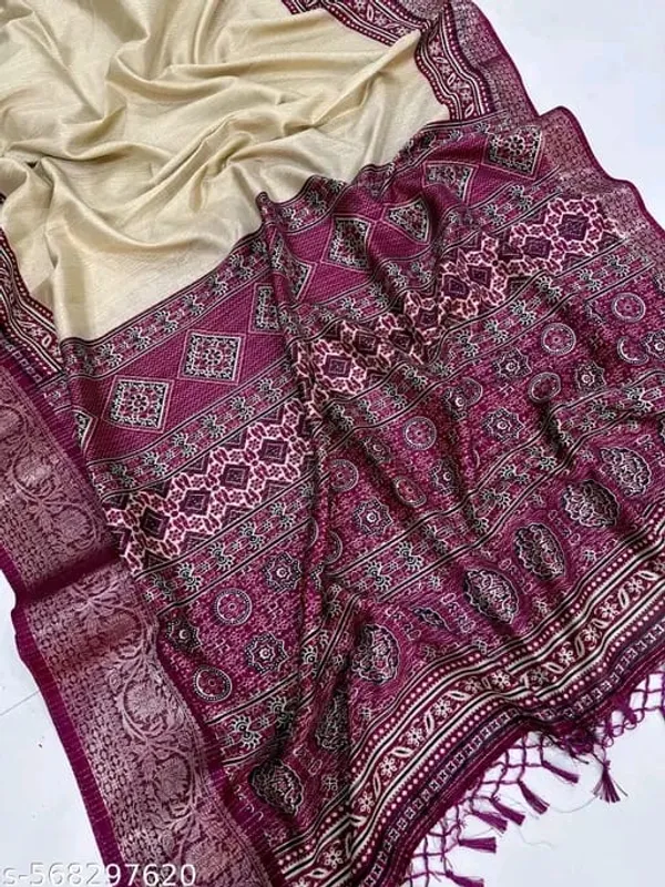 Traditional_Cream_and_Wine_Saree_with_Elegant_Golden_Weaving_and_Subtle_Border