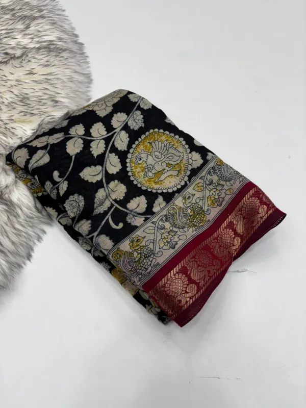 BLACK_COLOR_PEACOCK_PALLU_MANGALKARI_SAREE
