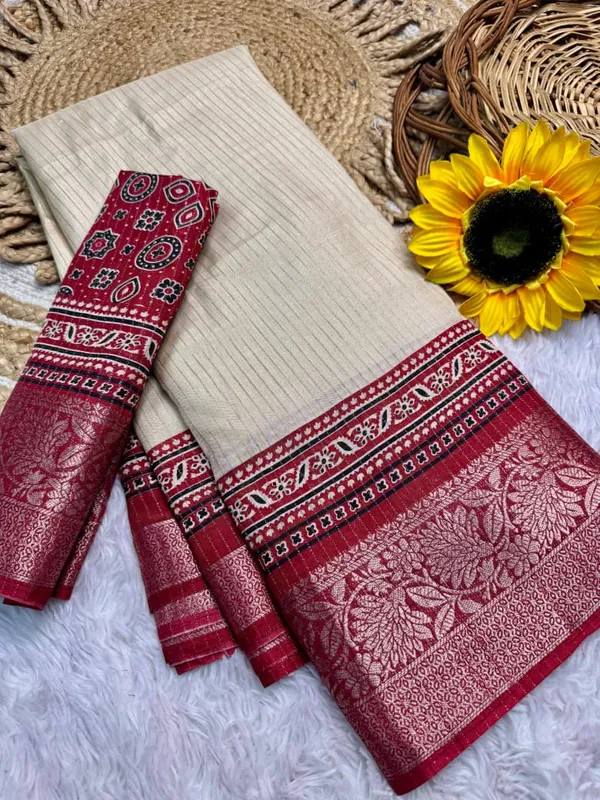 Traditional_Cream_and_Maroon_Saree_with_Elegant_Golden_Weaving_and_Subtle_Border