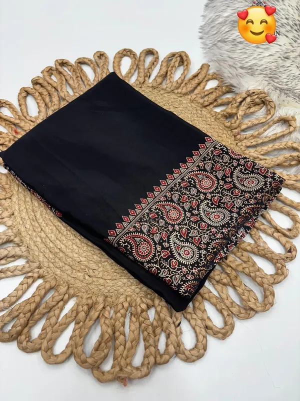 BLACK__AJRAKH_PALLU_WITH_BEAUTIFULL_BORDER_SAREE
