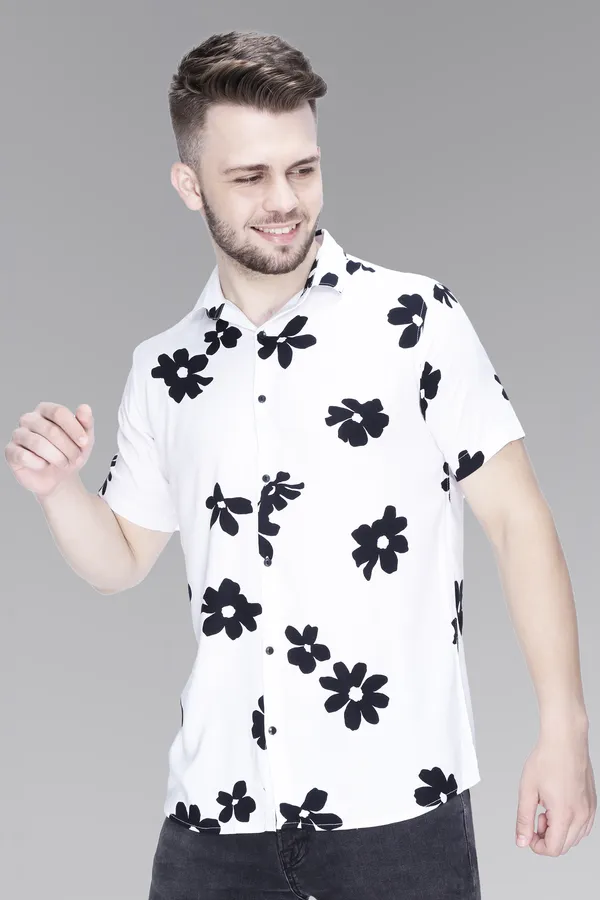 White_Rayon_Floral_Slim_Fit_Shirt_For_Men