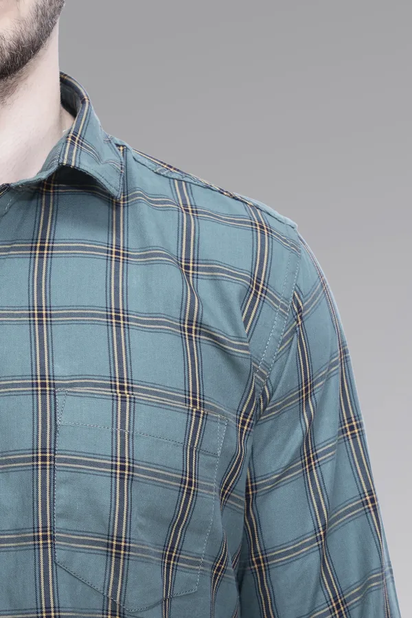 Teal_Cotton_Checks_Slim_Fit_Full_Sleeve_Shirt_For_Men