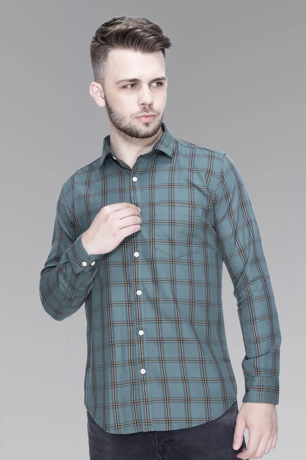 Teal_Cotton_Checks_Slim_Fit_Full_Sleeve_Shirt_For_Men