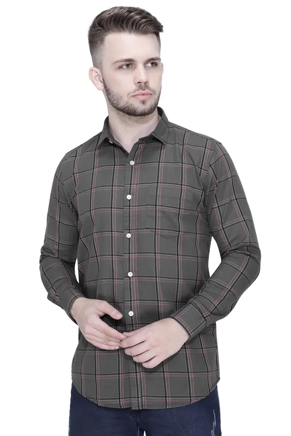 Grey_Cotton_Checks_Slim_Fit_Full_Sleeve_Shirt_For_Men