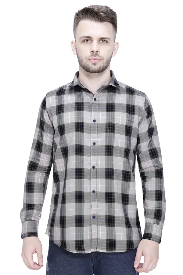 Grey_Cotton_Checks_Slim_Fit_Full_Sleeve_Shirt_For_Men