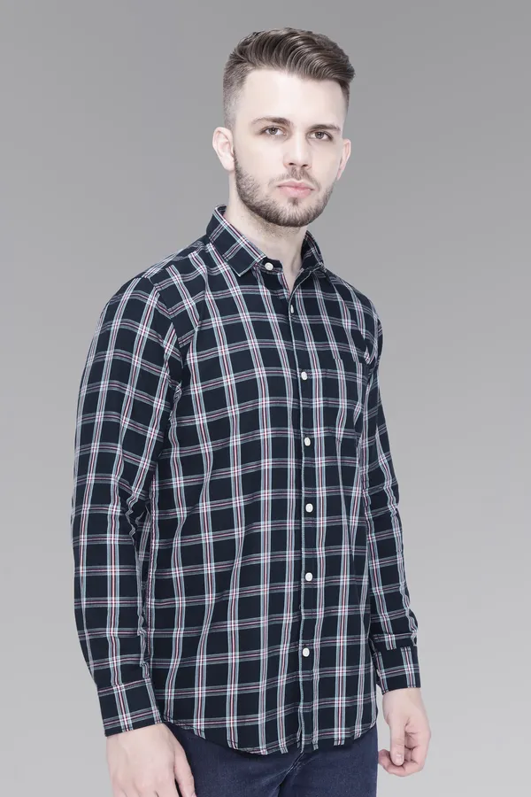 Navy_Cotton_Checks_Slim_Fit_Full_Sleeve_Shirt_For_Men