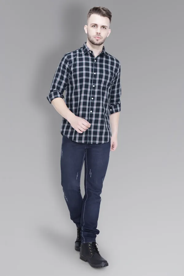 Navy_Cotton_Checks_Slim_Fit_Full_Sleeve_Shirt_For_Men