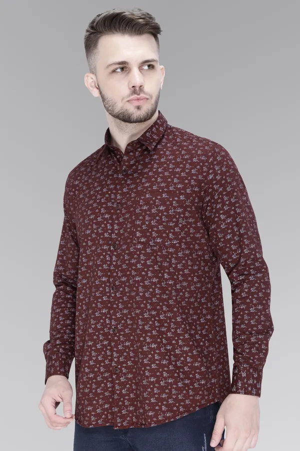 Brown_Cotton_Floral_Regular_Fit_Full_Sleeve_Shirt_For_Men