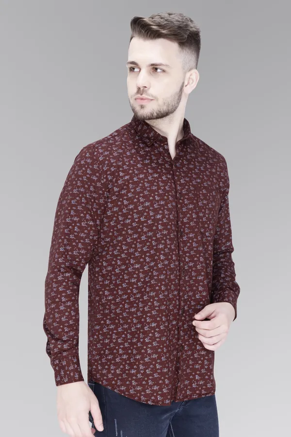 Brown_Cotton_Floral_Regular_Fit_Full_Sleeve_Shirt_For_Men