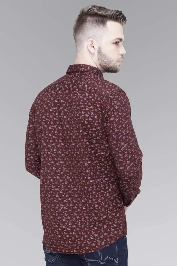 Brown_Cotton_Floral_Regular_Fit_Full_Sleeve_Shirt_For_Men