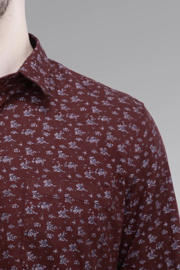 Brown_Cotton_Floral_Regular_Fit_Full_Sleeve_Shirt_For_Men