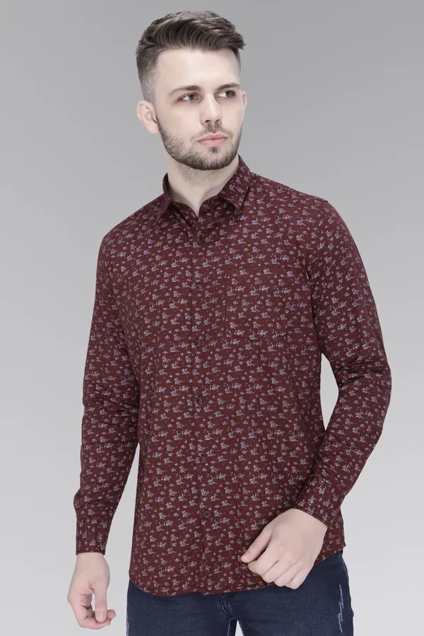 Brown_Cotton_Floral_Regular_Fit_Full_Sleeve_Shirt_For_Men