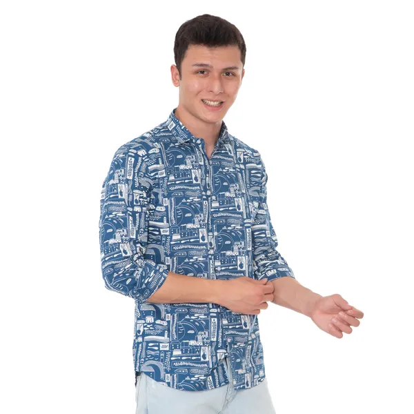 Blue_Cotton_Tribal_Slim_Fit_Full_Sleeve_Shirt_For_Men