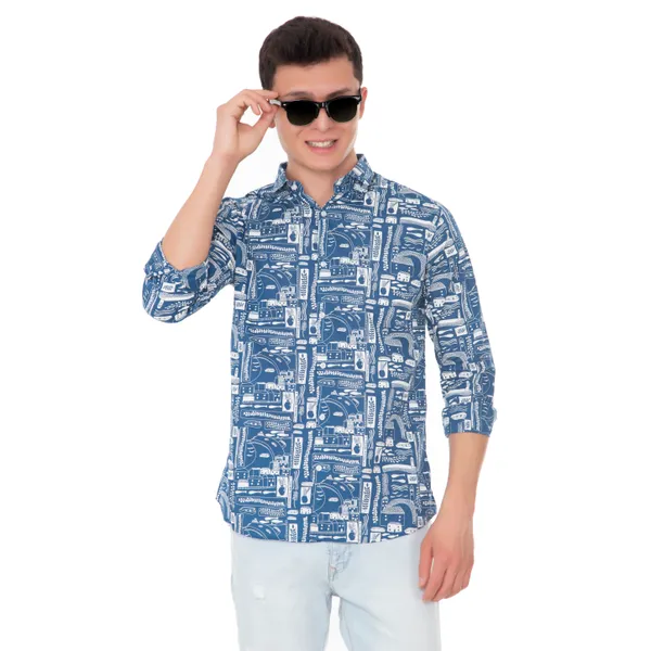 Blue_Cotton_Tribal_Slim_Fit_Full_Sleeve_Shirt_For_Men