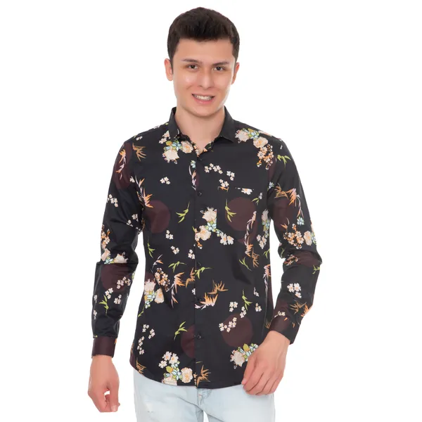 Black_Cotton_Floral_Slim_Fit_Full_Sleeve_Shirt_For_Men