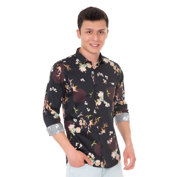 Black_Cotton_Floral_Slim_Fit_Full_Sleeve_Shirt_For_Men