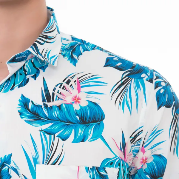 White_And_Blue_Cotton_Floral_Slim_Fit_Full_Sleeve_Shirt_For_Men