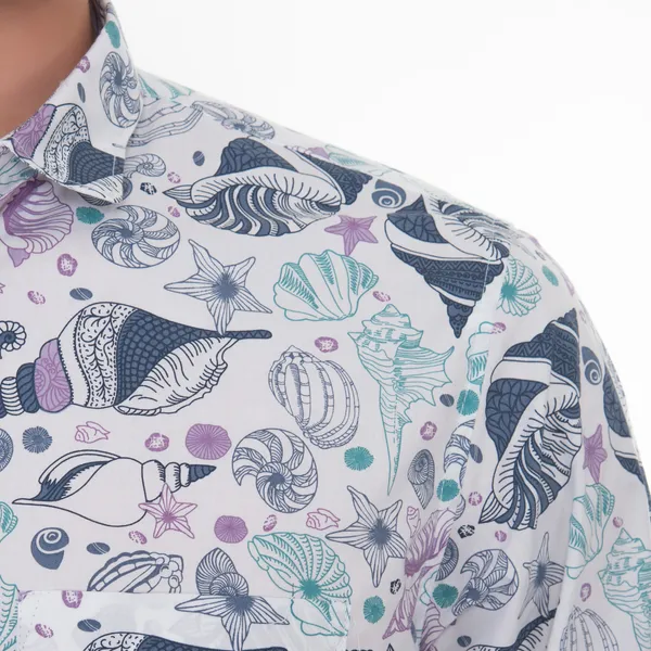 White_Cotton_Novelty_Slim_Fit_Full_Sleeve_Shirt_For_Men