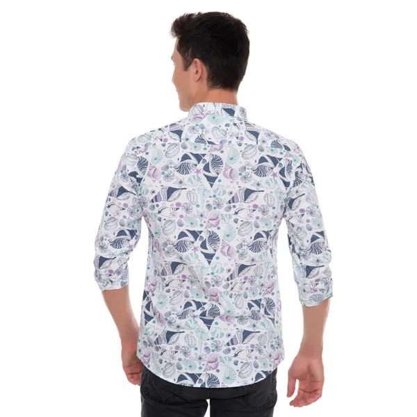 White_Cotton_Novelty_Slim_Fit_Full_Sleeve_Shirt_For_Men
