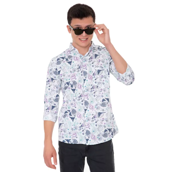 White_Cotton_Novelty_Slim_Fit_Full_Sleeve_Shirt_For_Men