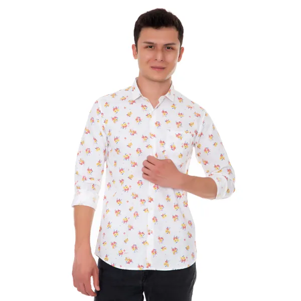 White_Cotton_Floral_Slim_Fit_Full_Sleeve_Shirt_For_Men