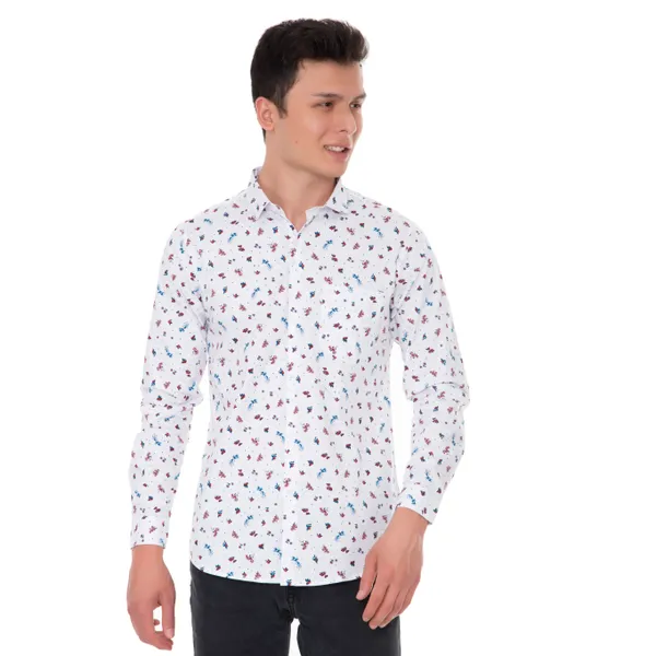 White_Cotton_Floral_Slim_Fit_Full_Sleeve_Shirt_For_Men
