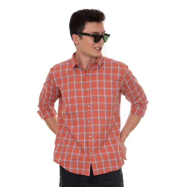 Red_Cotton_Checks_Slim_Fit_Full_Sleeve_Shirt_For_Men