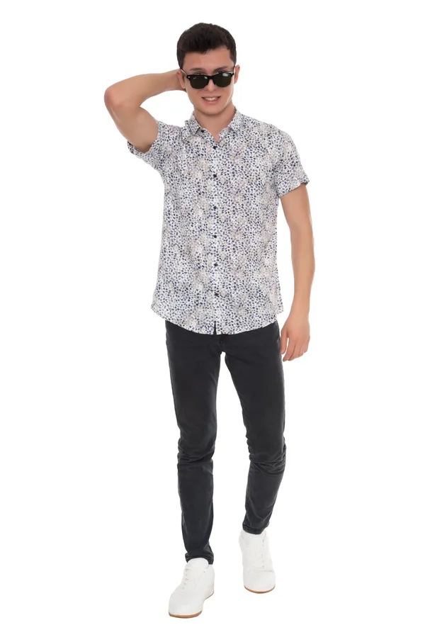 Grey_Rayon_Animal_Slim_Fit_Shirt_For_Men