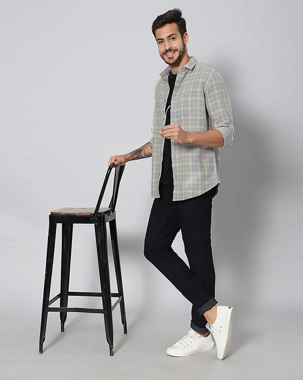 Grey_Cotton_Checks_Slim_Fit_Full_Sleeve_Shirt_For_Men