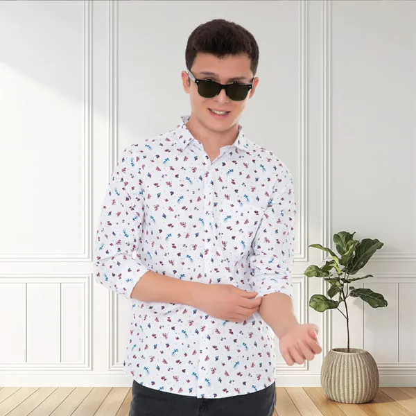 White_Cotton_Floral_Slim_Fit_Full_Sleeve_Shirt_For_Men