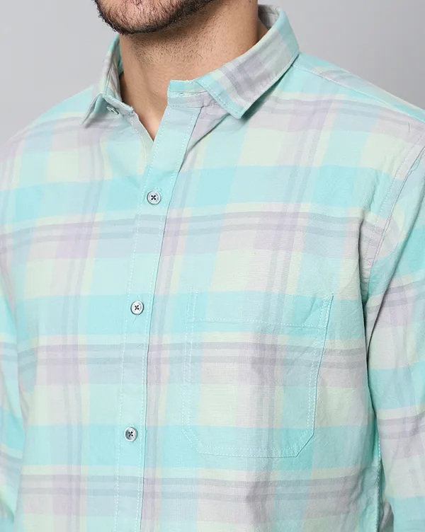 Blue_Cotton_Checks_Slim_Fit_Full_Sleeve_Shirt_For_Men