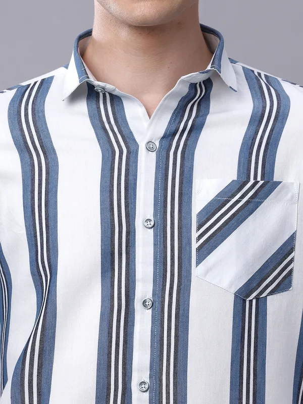 Mens_Yarn_Dyed_Striped_Cotton_Shirt_Full_Sleeve_Casual_Plaid_Button_Down