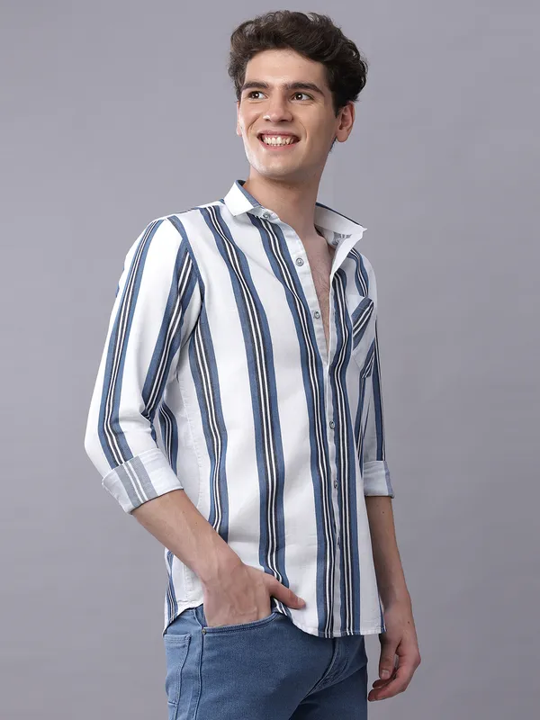 Mens_Yarn_Dyed_Striped_Cotton_Shirt_Full_Sleeve_Casual_Plaid_Button_Down