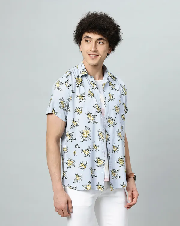 Blue_Rayon_Floral_Regular_Fit_Half_Sleeve_Shirt_For_Men