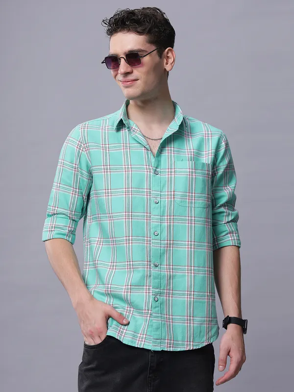 Mens_Checkered_Cotton_Shirt_Full_Sleeve_Casual_Plaid_Button_Down