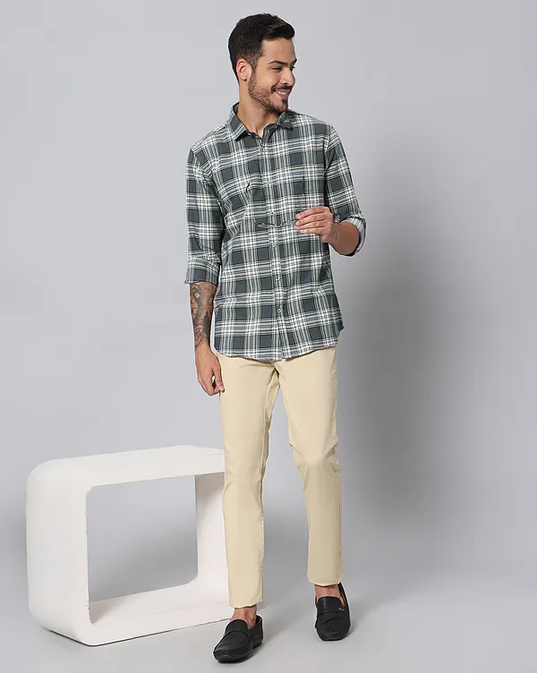 Grey_Cotton_Checks_Slim_Fit_Full_Sleeve_Shirt_For_Men