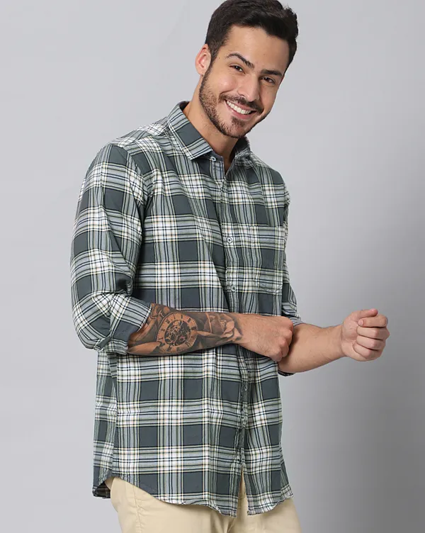 Grey_Cotton_Checks_Slim_Fit_Full_Sleeve_Shirt_For_Men