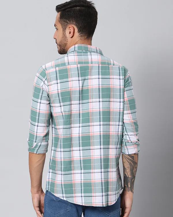 Green_Cotton_Checks_Slim_Fit_Full_Sleeve_Shirt_For_Men