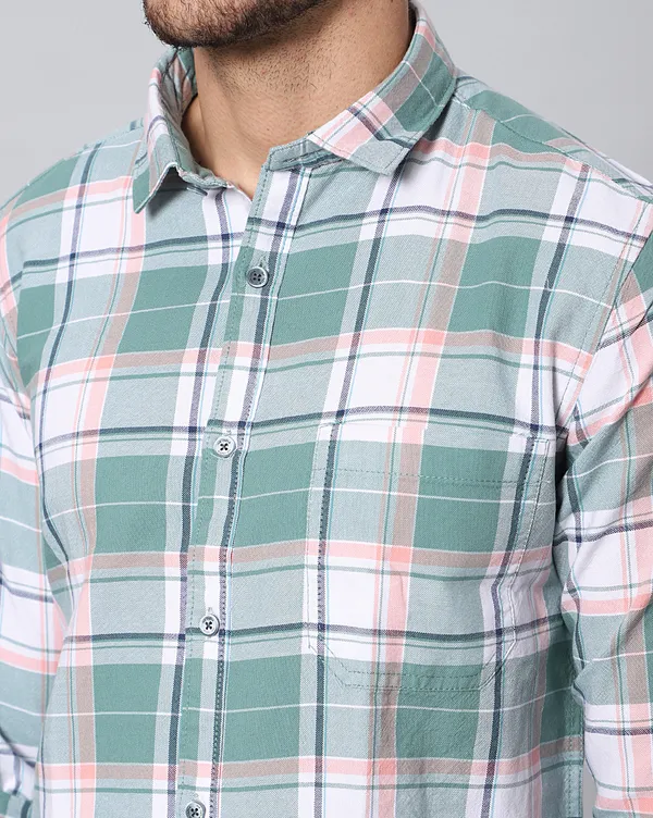 Green_Cotton_Checks_Slim_Fit_Full_Sleeve_Shirt_For_Men