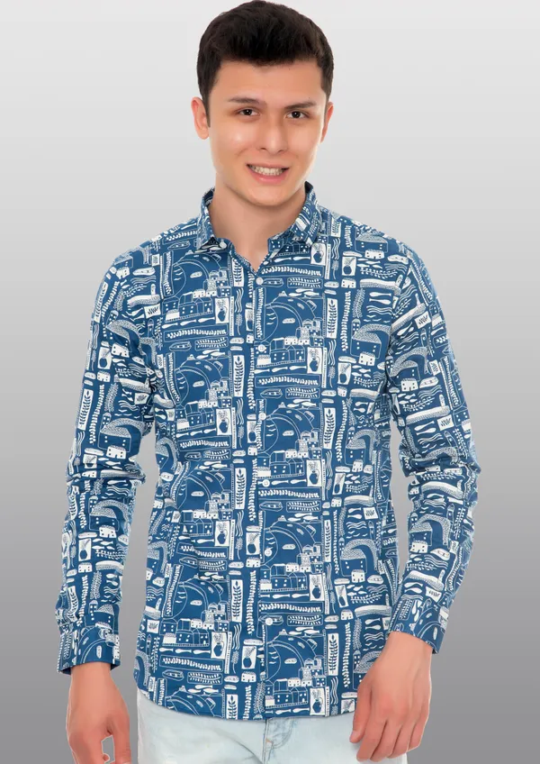 Blue_Cotton_Tribal_Slim_Fit_Full_Sleeve_Shirt_For_Men