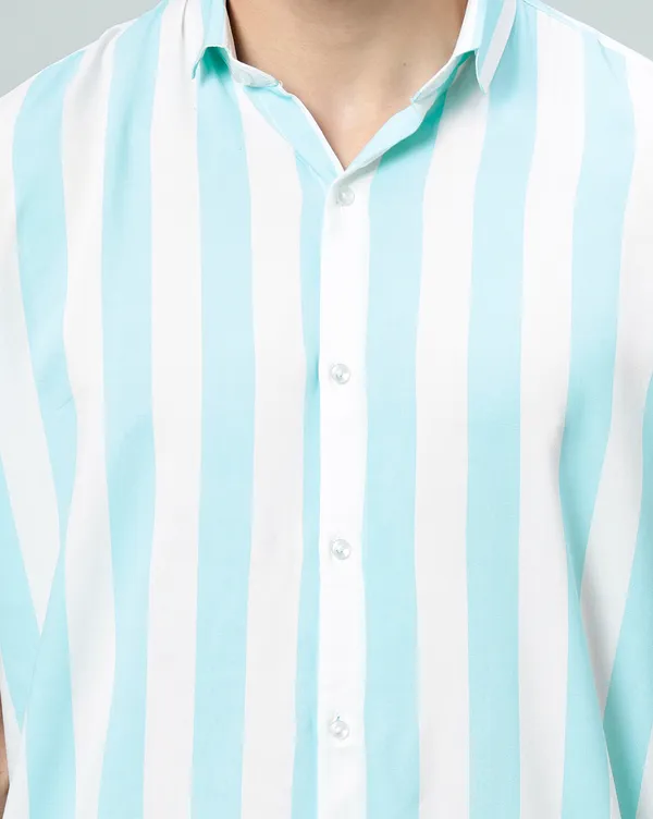 Turquoise_Rayon_Striped_Regular_Fit_Half_Sleeve_Shirt_For_Men