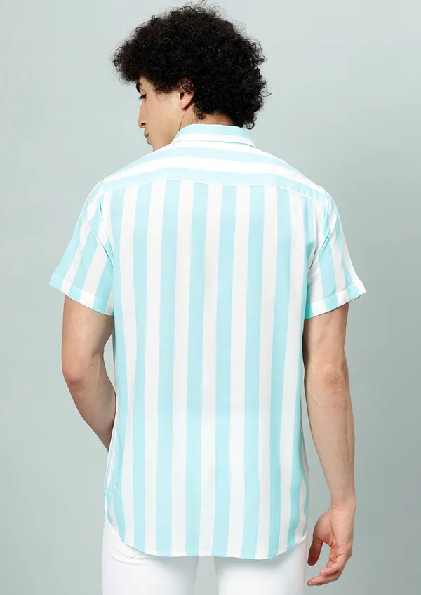 Turquoise_Rayon_Striped_Regular_Fit_Half_Sleeve_Shirt_For_Men
