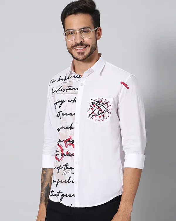 White_Cotton_Typographic_Slim_Fit_Full_Sleeve_Shirt_For_Men